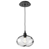 Coppa Pendant Light By Hammerton, Color: Clear, Finish: Matte Black