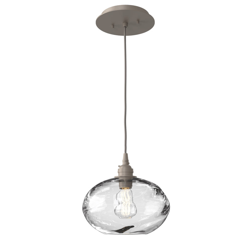 Coppa Pendant Light By Hammerton, Color: Clear, Finish: Beige Silver