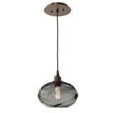 Coppa Pendant Light By Hammerton, Color: Smoke, Finish: Flat Bronze