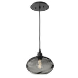 Coppa Pendant Light By Hammerton, Color: Smoke, Finish: Matte Black