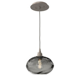 Coppa Pendant Light By Hammerton, Color: Smoke, Finish: Beige Silver