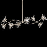 Coquette Linear Suspension Light Small Antique Silver By Schonbek Forever - Front View