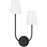 Cora Wall Sconce Black Left By Lark Living - Front View1