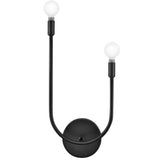 Cora Wall Sconce Black Left By Lark Living - Front View3