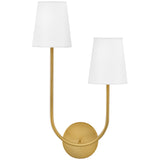 Cora Wall Sconce Lacquered Brass Left By Lark Living - Front View1