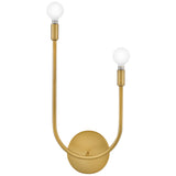 Cora Wall Sconce Lacquered Brass Left By Lark Living - Front View2