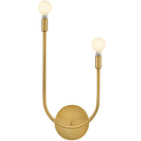 Cora Wall Sconce Lacquered Brass Left By Lark Living - Front View3