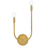 Cora Wall Sconce Lacquered Brass Right By Lark Living - Front View2