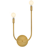 Cora Wall Sconce Lacquered Brass Right By Lark Living - Front View3