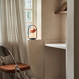 Coral Orange Olo Ring Portable Table Lamp by Seed Design