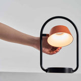 Coral Orange Olo Ring Portable Table Lamp by Seed Design
