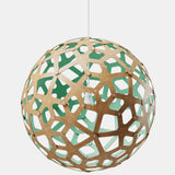 Coral Pendant Light Bamboo Aqua 24 Inch By David Trubridge