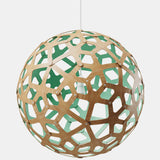 Coral Pendant Light Bamboo Aqua 31 Inch By David Trubridge