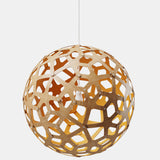 Coral Pendant Light Bamboo Orange 16 Inch By David Trubridge