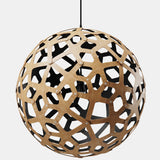Coral Pendant Light Bamboo Black 1 Side Inside 39 Inch By David Trubridge