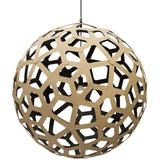 Coral Pendant Light Bamboo Black 1 Side Inside 63 Inch By David Trubridge