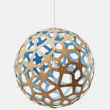 Coral Pendant Light Bamboo Blue 24 Inch By David Trubridge