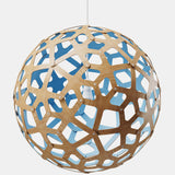 Coral Pendant Light Bamboo Blue 39 Inch By David Trubridge