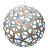 Coral Pendant Light Bamboo Blue 63 Inch By David Trubridge