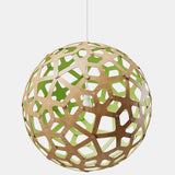 Coral Pendant Light Bamboo Lime 24 Inch By David Trubridge
