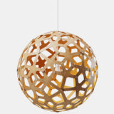 Coral Pendant Light Bamboo Orange 24 Inch By David Trubridge