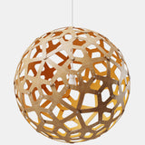 Coral Pendant Light Bamboo Orange 31 Inch By David Trubridge