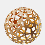 Coral Pendant Light Bamboo Orange 39 Inch By David Trubridge