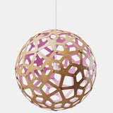 Coral Pendant Light Bamboo Pink 24 Inch By David Trubridge
