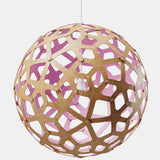 Coral Pendant Light Bamboo Pink 31 Inch By David Trubridge