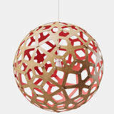 Coral Pendant Light Bamboo Red 24 Inch By David Trubridge