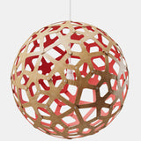 Coral Pendant Light Bamboo Red 31 Inch By David Trubridge