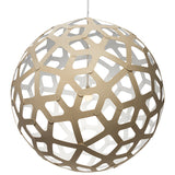 Coral Pendant Light Bamboo White 1 Side 63 Inch By David Trubridge