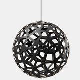 Coral Pendant Light Black 2 Sides 16 Inch By David Trubridge