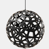 Coral Pendant Light Black 2 Sides 31 Inch By David Trubridge