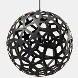 Coral Pendant Light Black 2 Sides 47 Inch By David Trubridge