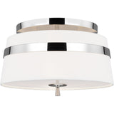 Cordtlandt Semi-Flushmount — 14", Polished Nickel