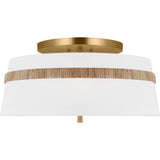 Cordtlandt Semi-Flushmount — 19", rattan