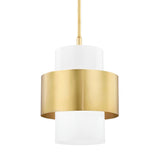 Corinth Pendant - 15.5 Inch - Aged Brass by Hudson Valley