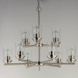 Corona Multi-Tier Chandelier Satin Nickel by Maxim Lighting