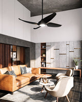 Coronado Fan Medium Matt Black By Kuzco Lifestyle View