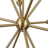 Cosmo Chandelier Brushed Gold Glossy Ribbed Opal Glass By Alora - Detailed View1