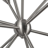 Cosmo Chandelier Brushed Nickel Glossy Ribbed Opal Glass By Alora - Detaield View1
