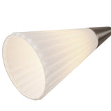 Cosmo Chandelier Brushed Nickel Glossy Ribbed Opal Glass By Alora - Detailed View