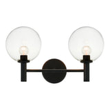 Cosmo Wall Sconce 17 Inch Black Clear