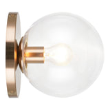 Cosmo Wall Sconce 8 Inch Aged Gold Brass Clear