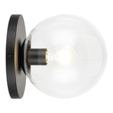 Cosmo Wall Sconce 8 Inch Black Clear