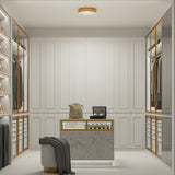 Crackle Flush Mount Aged Brass By WAC Lighting Lifestyle View