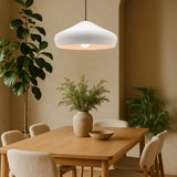 Crease Large Ceramic Pendant by Justice Design in Dining Room