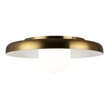 Creston Ceiling Light 15 7/8 Inch Aged Gold Brass