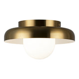 Creston Ceiling Light 7 7/8 Inch Aged Gold Brass